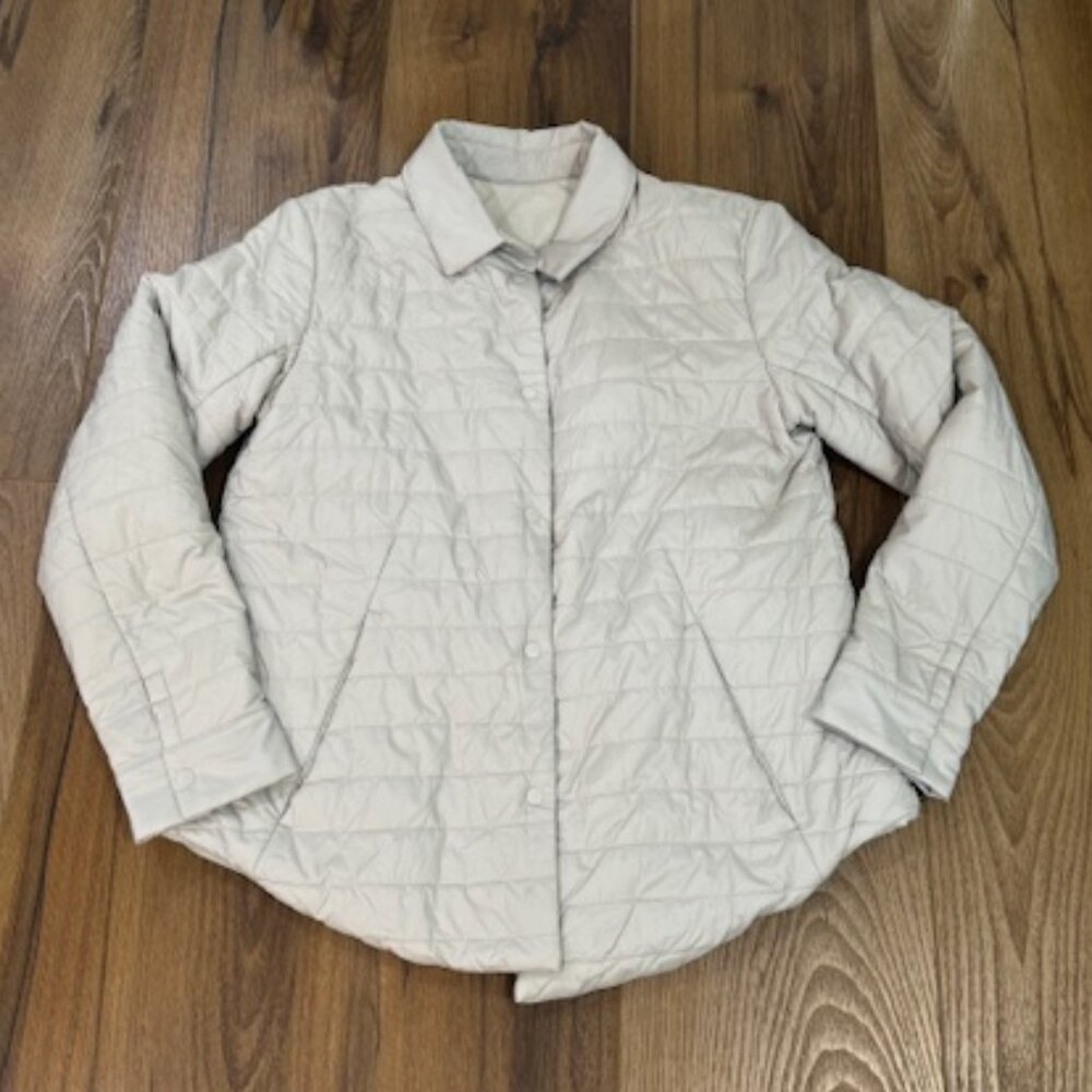 Lululemon Puffer Jacket - Cream/Light Gray - Size 6 - Good Condition